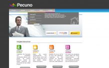 Webdesign Pecuno Finanzvergleich: Startseite & Navigation