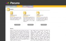 Webdesign Pecuno Finanzvergleich: Verteilerseite