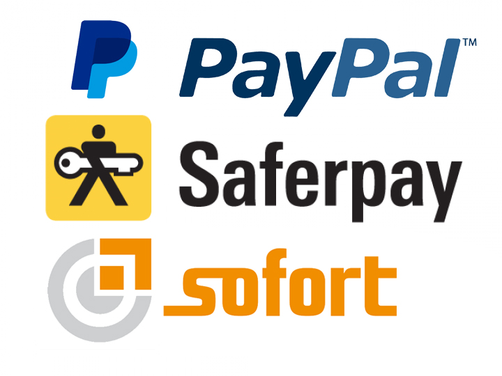 PayPal, Saferpay und Sofortüberweisung sind im Isotope-Webshop standardmäßig enthalten
